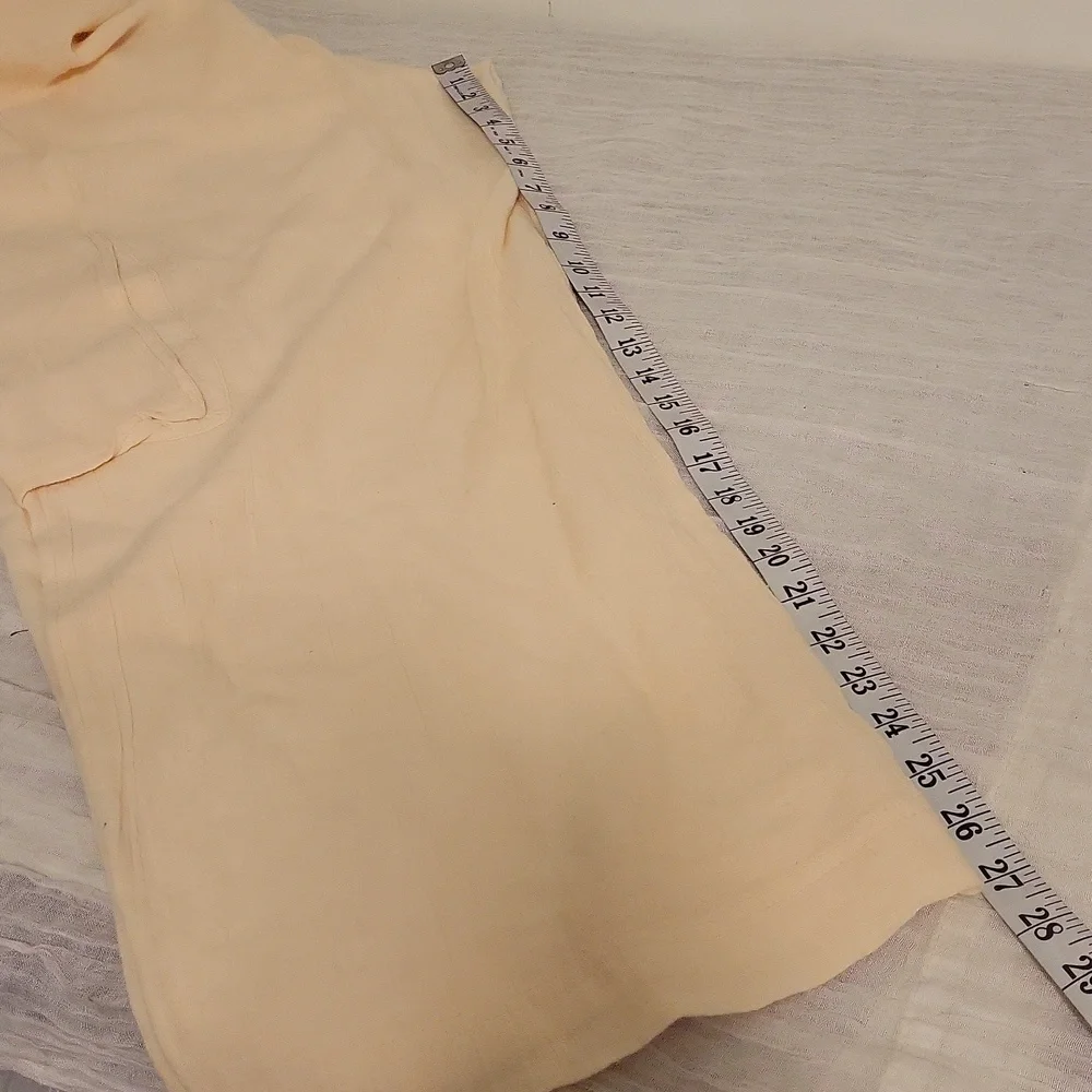 Free People Large Beige Wide-Leg Cargo Pants Boho Elastic Waist - Picture 13 of 13